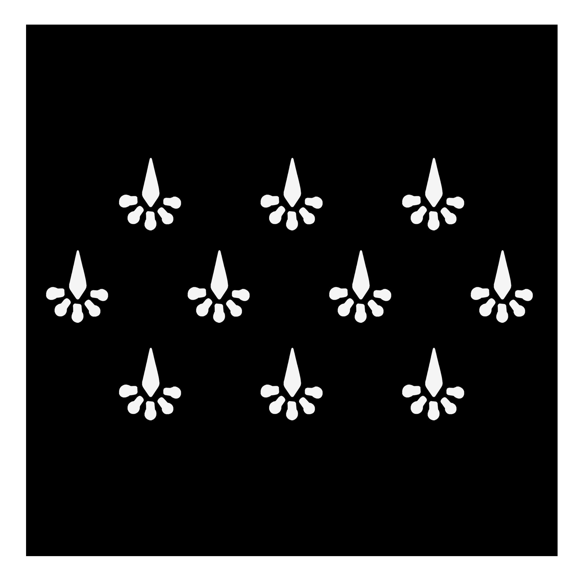 Comet Busters white designer tilak bindis featuring an elegant pointed tilak motif surrounded by decorative floral-style droplet accents. Self-adhesive forehead stickers ideal for puja, temple visits, religious ceremonies, cultural celebrations, and traditional Indian attire.