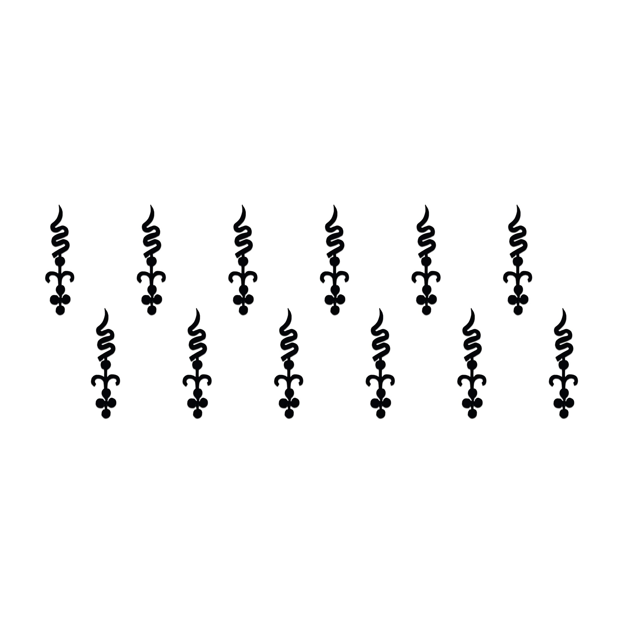 comet buster long black designer bindi