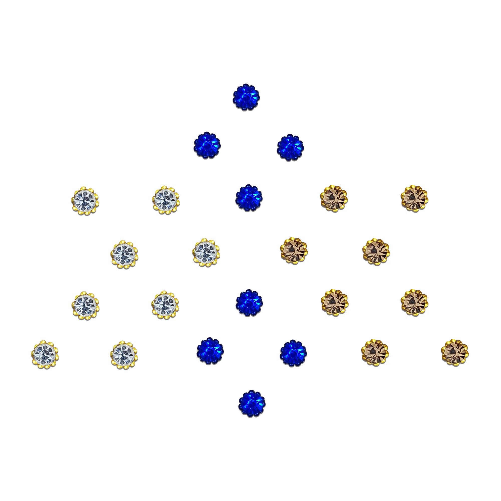 Comet Busters® Multicolor, Blue, Silver, Gold Diamond Dot – Diamond – Handcrafted, Reusable & Skin-Friendly Bindis for Casual Wear (3mm) – Forehead Bindi Stickers for Women & Girls 