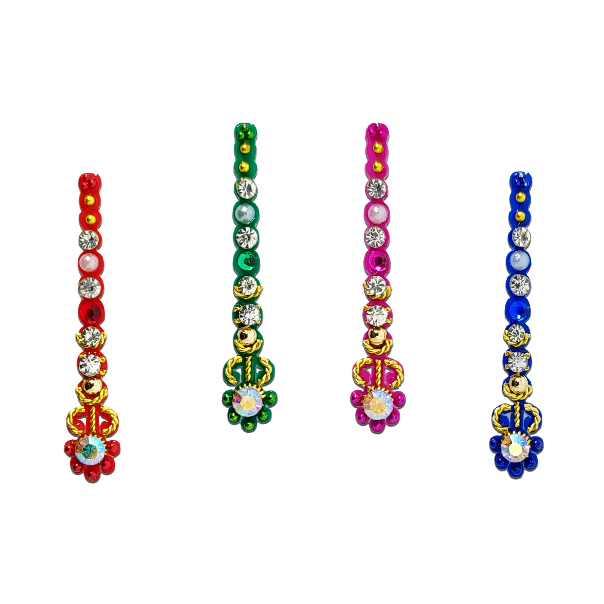 comet buster multicolor long diamond pearl  bindi
