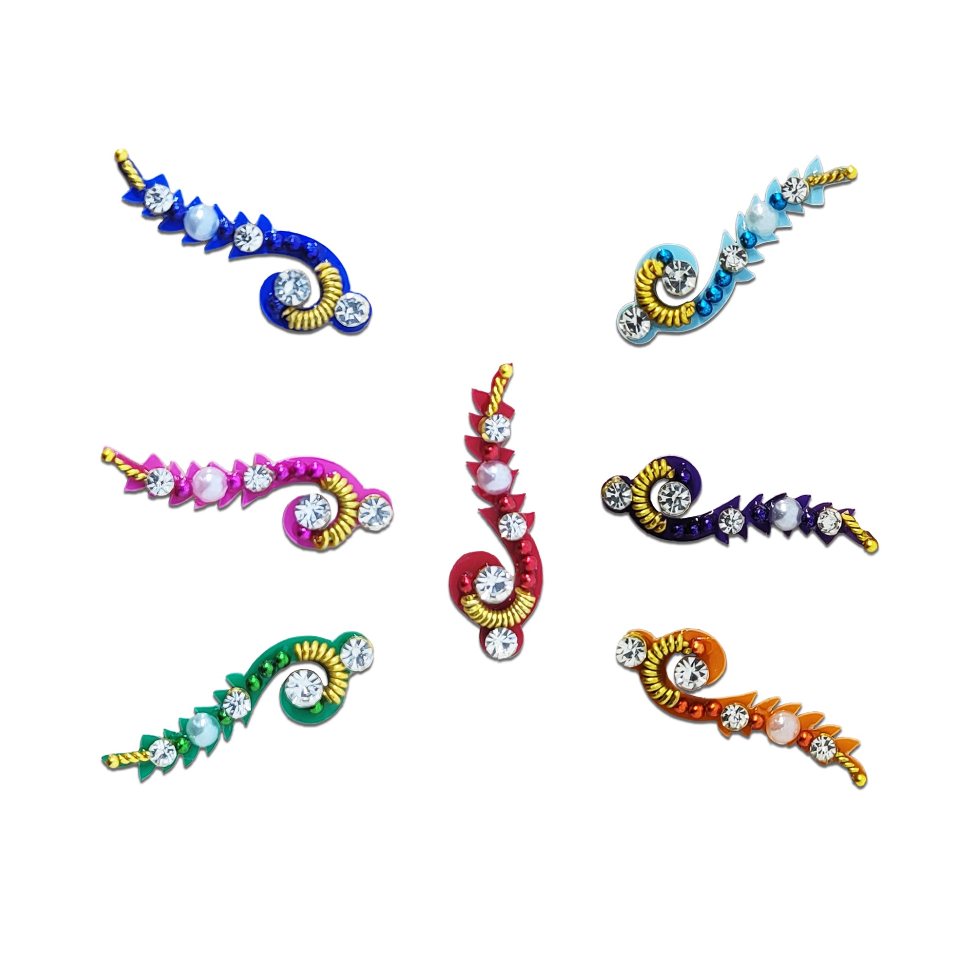 comet buster multicolor pearl diamond bindi