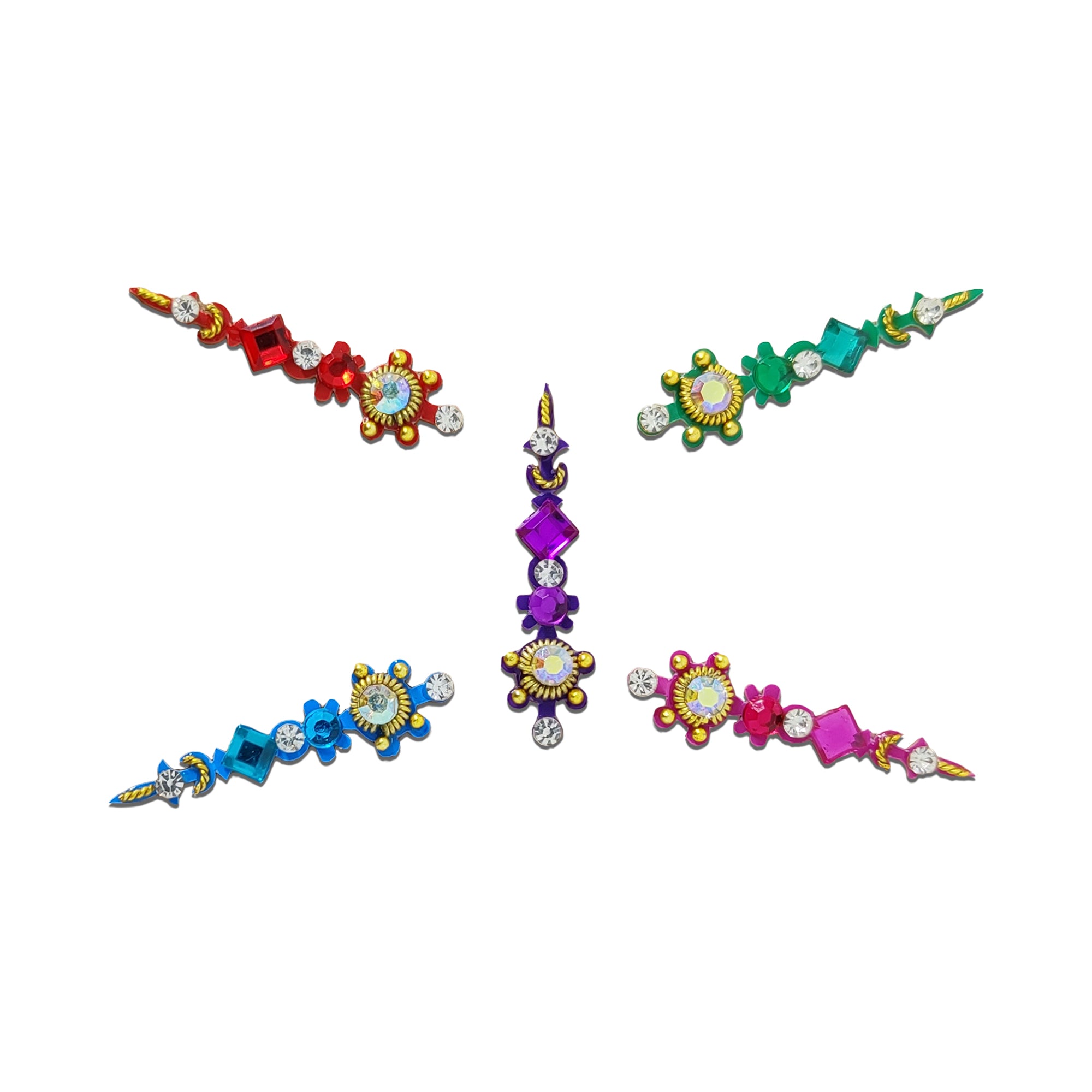 comet buster big bridal multicolour bindi