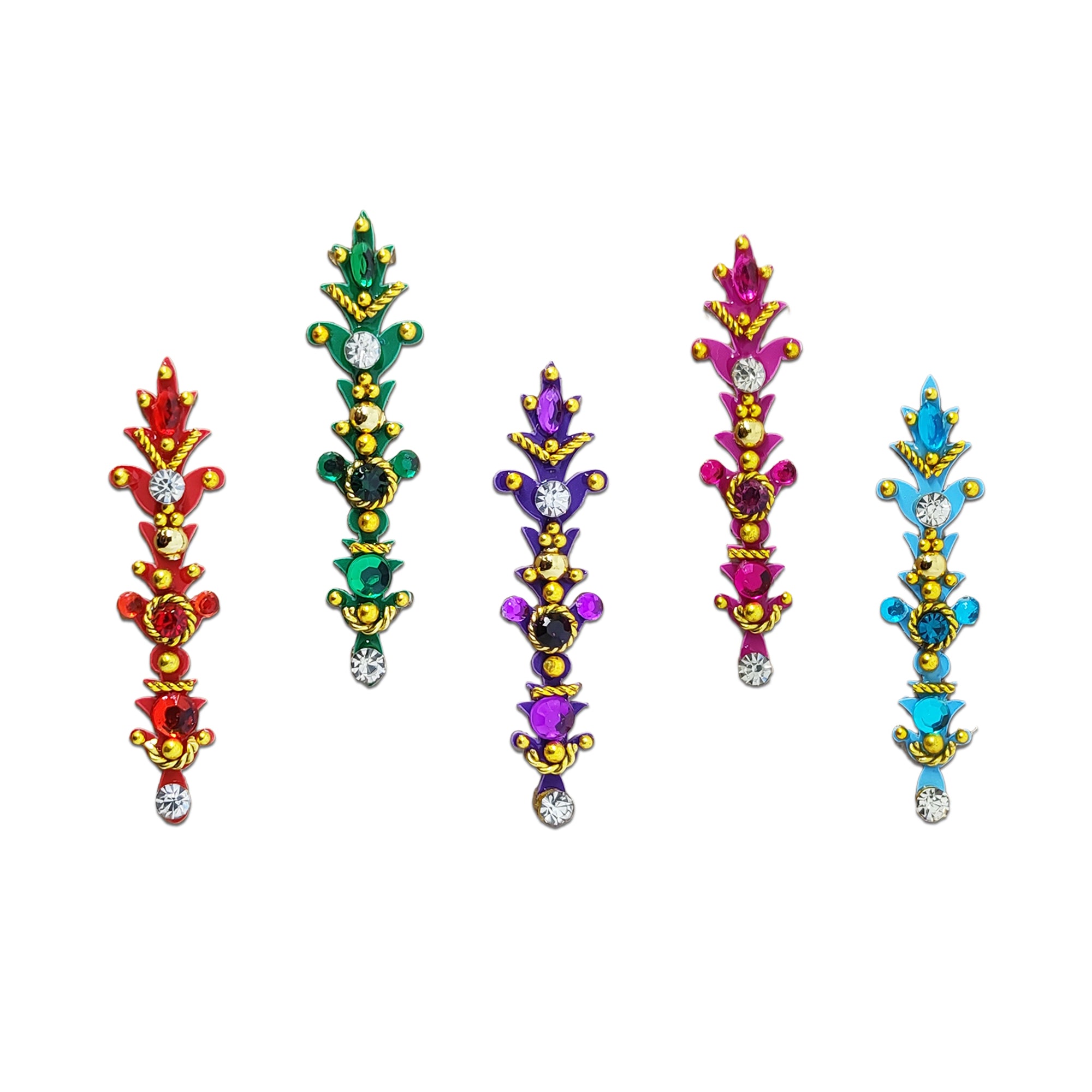 comet buster big goldan stone and silver diamond bindi 