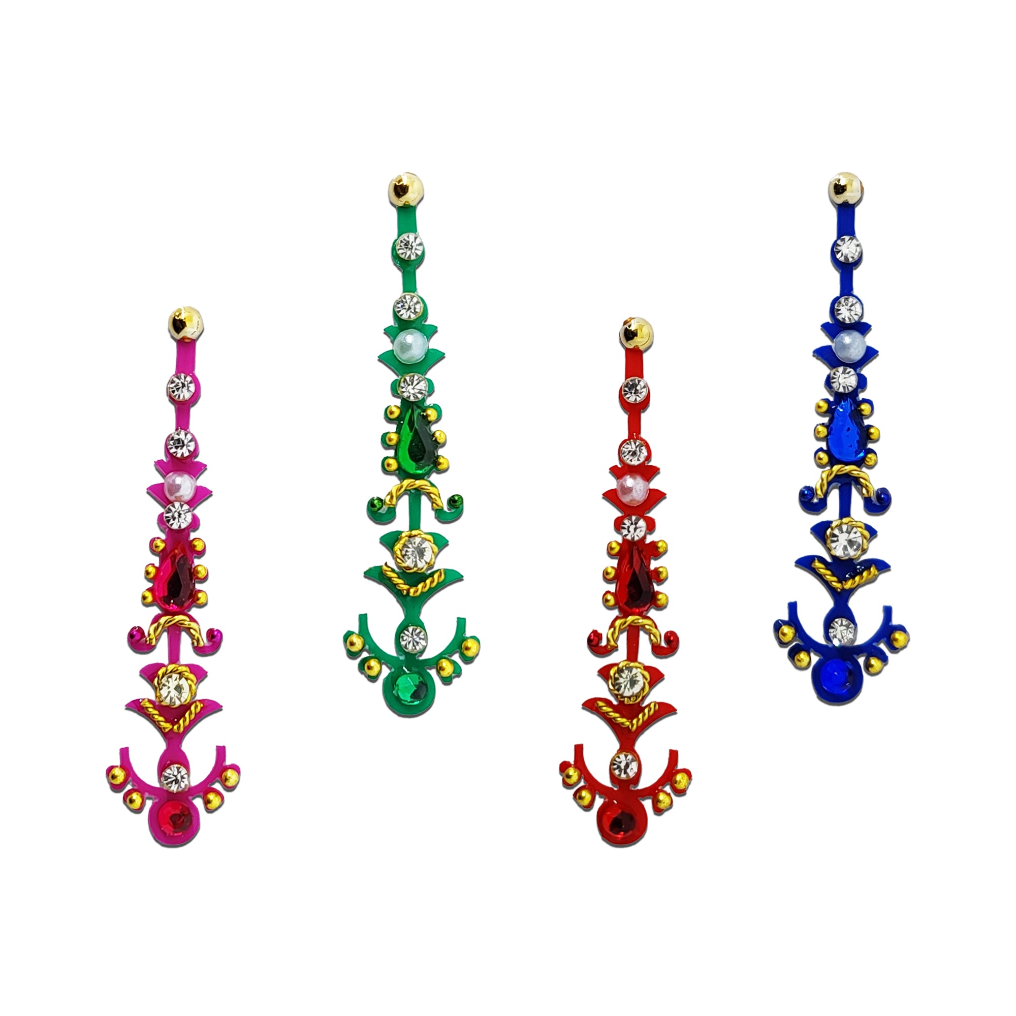 comet buster multicolour goldan pearl white pearl bindi