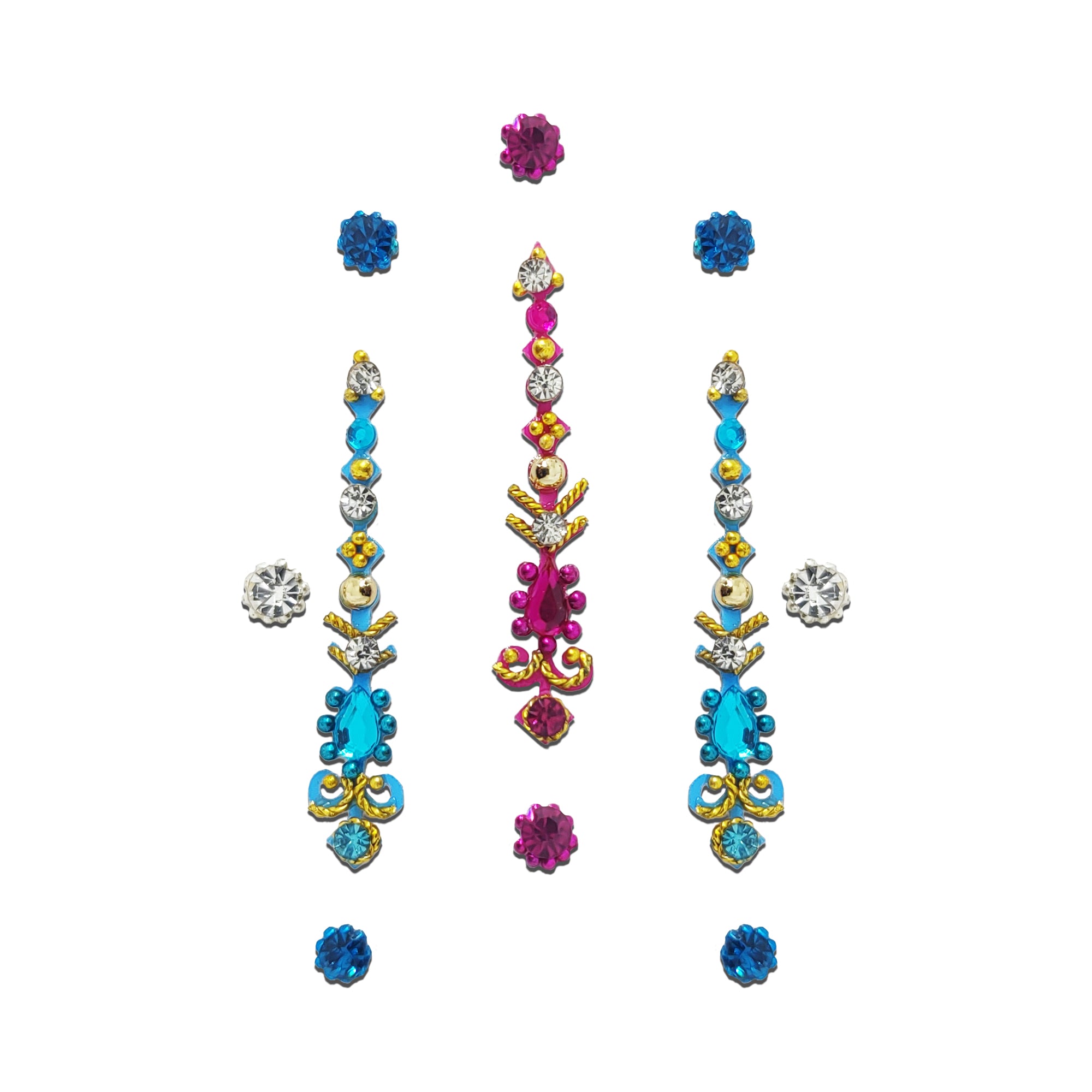 Comet Busters Bindi Multicolor diamond and pearl stone bindi