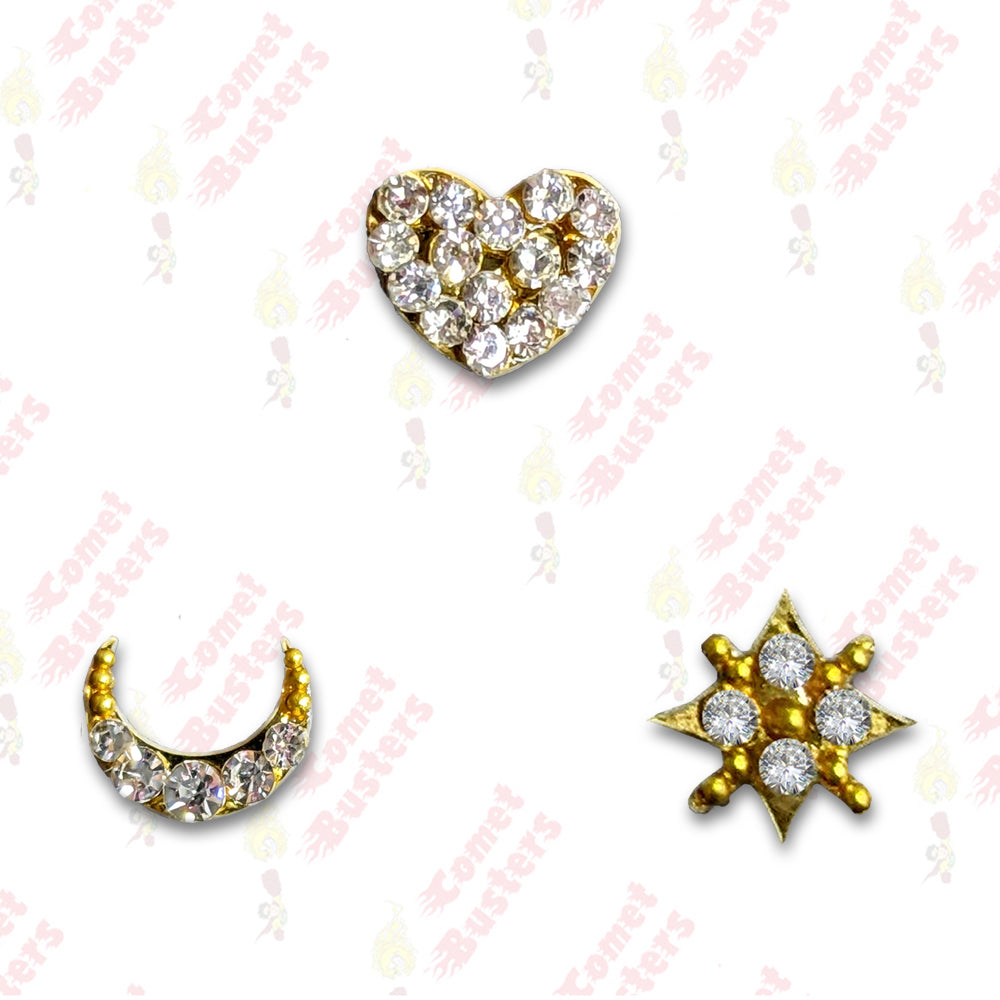 Comet Busters Beautiful Handcrafted Nose Studs Stick Ons Self Adhesive