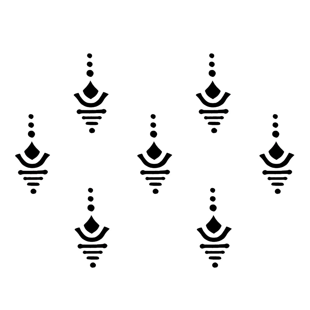 Comet Busters® Black Designer Classic Bindis – Handcrafted, Reusable, Skin-Safe Indian Forehead Stickers for Women