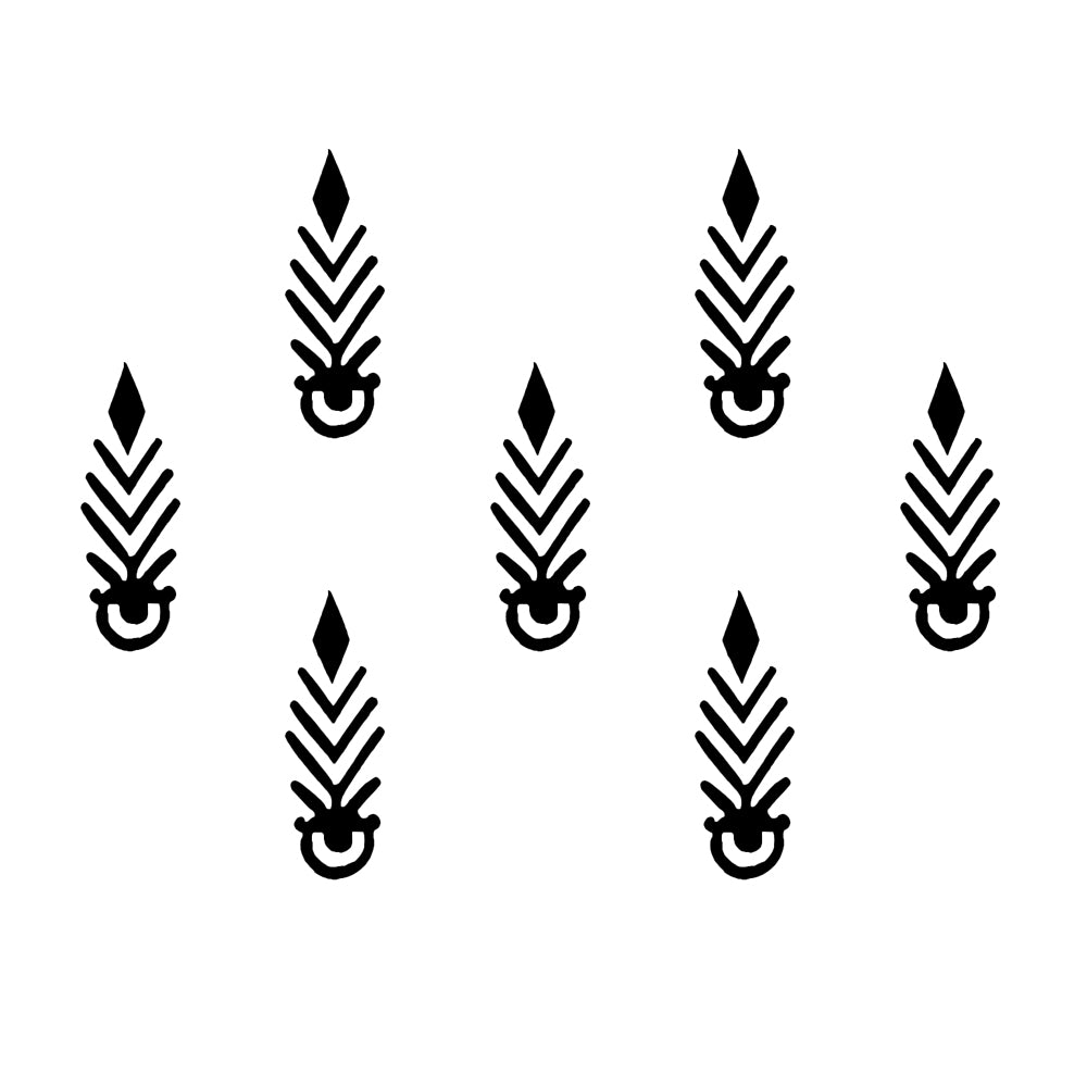Comet Busters® Black Designer Classic Bindis – Handcrafted, Reusable, Skin-Safe Indian Forehead Stickers for Women