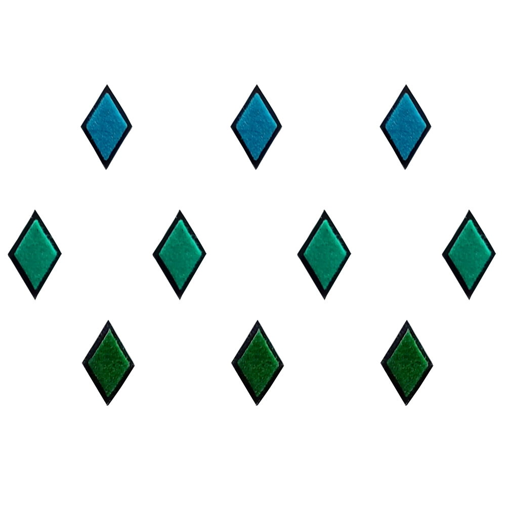 Comet Busters® Green Square Classic Bindis – Handcrafted, Reusable, Skin-Safe Indian Forehead Stickers for Women