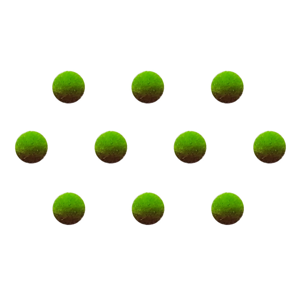 Comet Busters® Green Round Classic Bindis – Handcrafted, Reusable, Skin-Safe Indian Forehead Stickers for Women