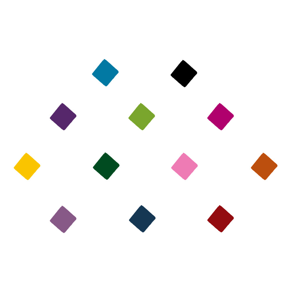 Comet Busters® Multicolor Square Classic Bindis – Handcrafted, Reusable, Skin-Safe Indian Forehead Stickers for Women