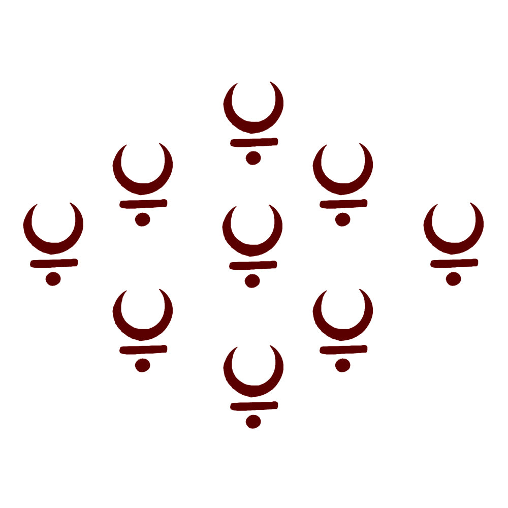Comet Busters® Maroon Moon Classic Bindis – Handcrafted, Reusable, Skin-Safe Indian Forehead Stickers for Women