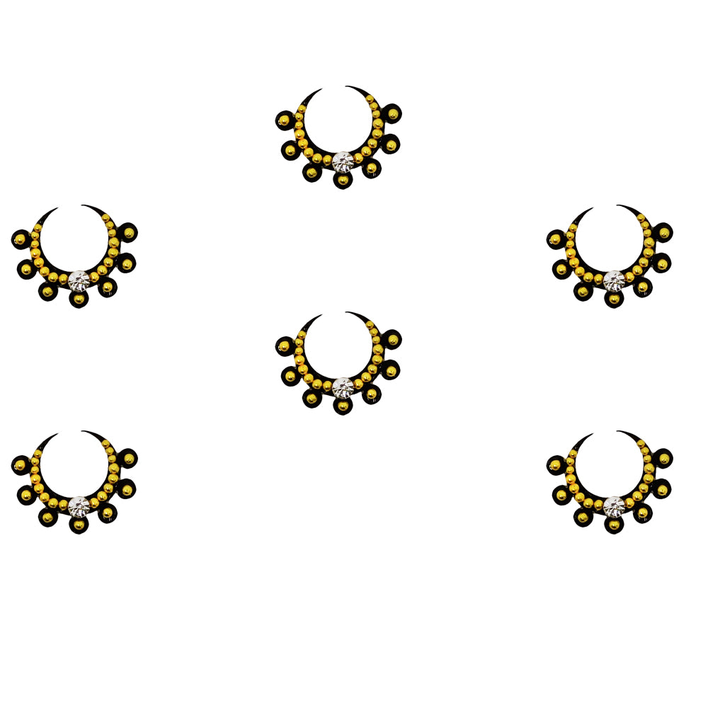 Comet Busters® Moon Classic Bindis – Handcrafted, Reusable, Skin-Safe Indian Forehead Stickers for Women