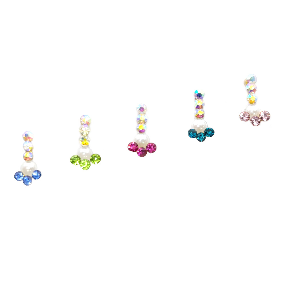 Comet Busters® Multicolor Artistic Designer Bindis – Handcrafted, Reusable, Skin-Safe Indian Forehead Stickers for Women