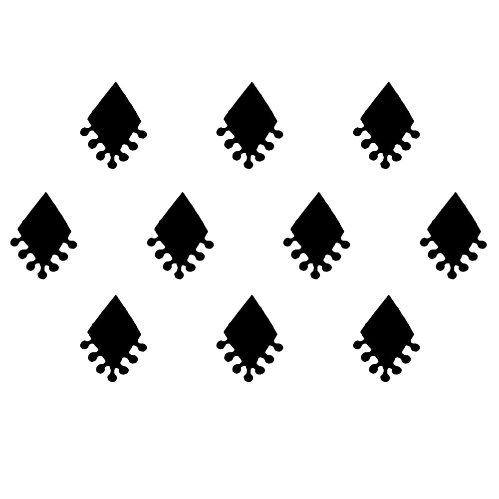 Comet Busters® Black Designer Classic Bindis – Handcrafted, Reusable, Skin-Safe Indian Forehead Stickers for Women