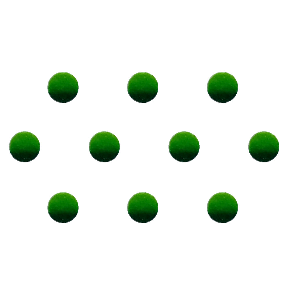 Comet Busters® Green Round Classic Bindis – Handcrafted, Reusable, Skin-Safe Indian Forehead Stickers for Women