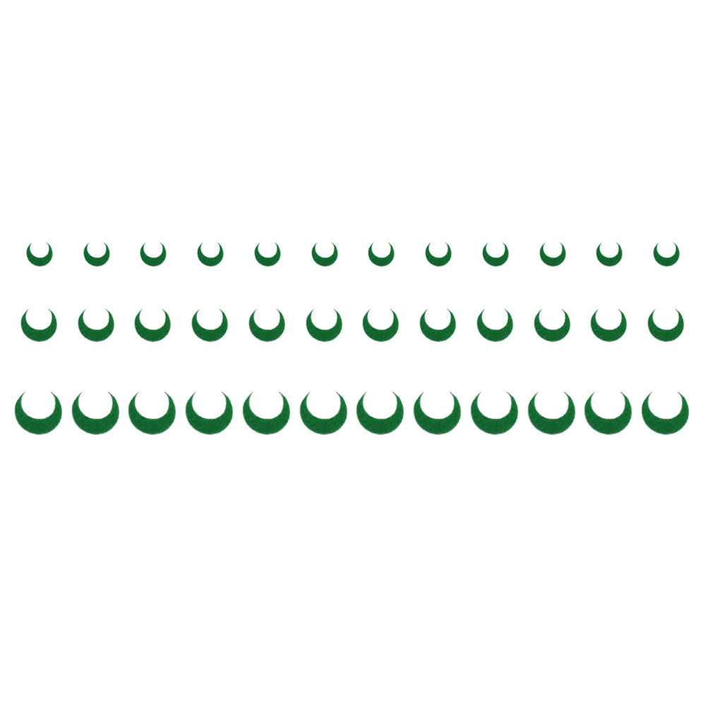 Comet Busters® Green Moon Classic Bindis – Handcrafted, Reusable, Skin-Safe Indian Forehead Stickers for Women