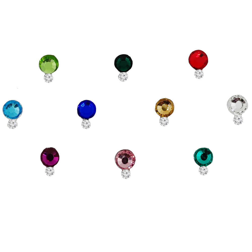 Comet Busters® Multicolor Designer Classic Bindis – Handcrafted, Reusable, Skin-Safe Indian Forehead Stickers for Women