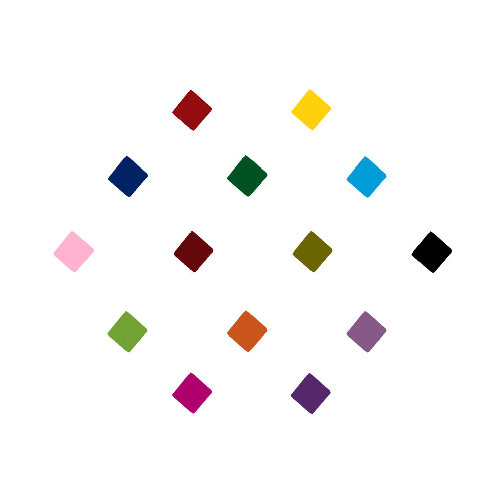 Comet Busters® Multicolor Square Classic Bindis – Handcrafted, Reusable, Skin-Safe Indian Forehead Stickers for Women