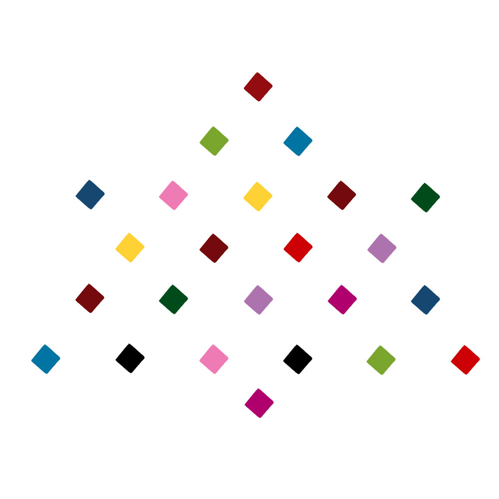 Comet Busters® Multicolor Square Classic Bindis – Handcrafted, Reusable, Skin-Safe Indian Forehead Stickers for Women