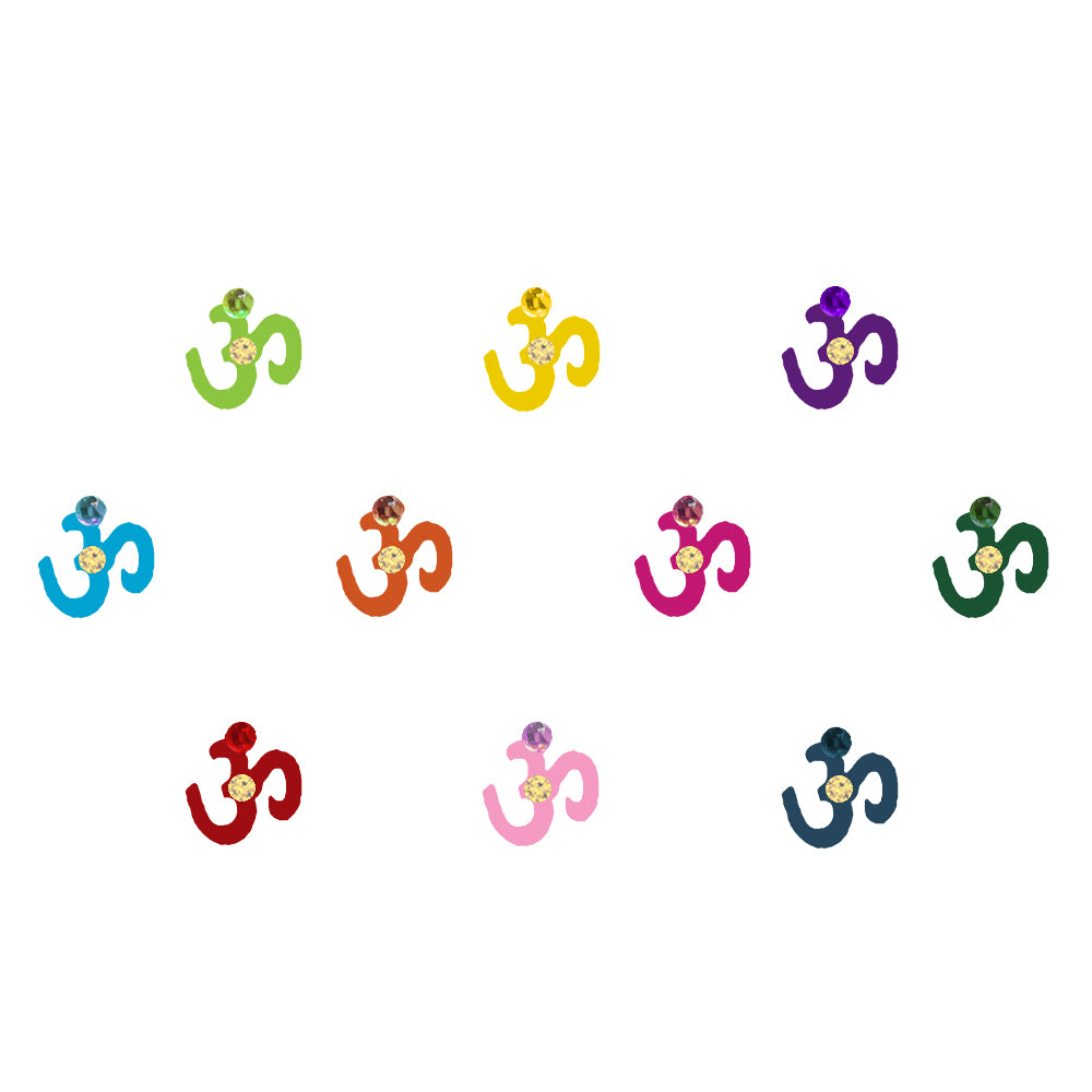 Comet Busters® Multicolor Designer Classic Bindis – Handcrafted, Reusable, Skin-Safe Indian Forehead Stickers for Women