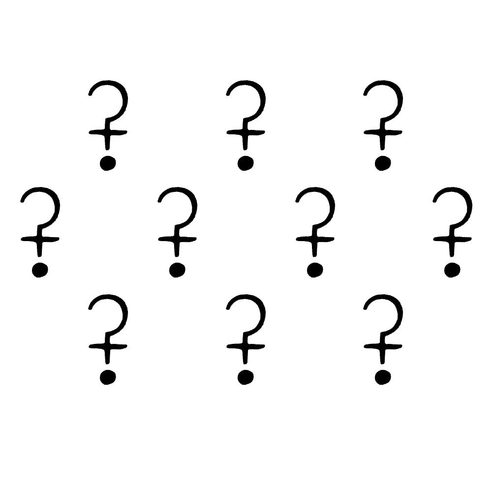 Comet Busters Question Mark Symbol Bindi for Women and Girls, Black Minimalist Symbolic Bindi Design, Artistic Forehead Sticker for Casual, Contemporary and Creative Ethnic Styling