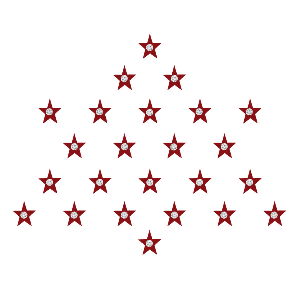 Comet Busters® Red Designer Classic Bindis – Handcrafted, Reusable, Skin-Safe Indian Forehead Stickers for Women