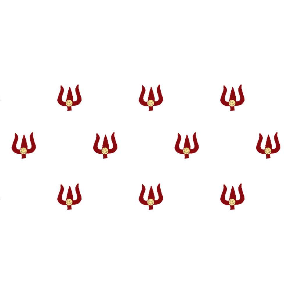 Comet Busters® Red Designer Classic Bindis – Handcrafted, Reusable, Skin-Safe Indian Forehead Stickers for Women