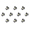 Comet Busters® Black Spiritual – Diamond, Velvet – Handcrafted, Reusable & Skin-Friendly Bindis for Party Wear (8mm) – Forehead Bindi Stickers for Women & Girls – BIN1228