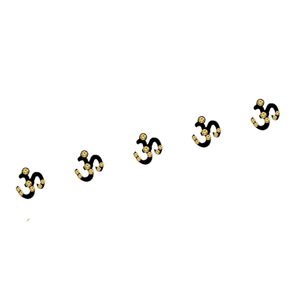 Comet Busters® Black Designer Classic Bindis – Handcrafted, Reusable, Skin-Safe Indian Forehead Stickers for Women