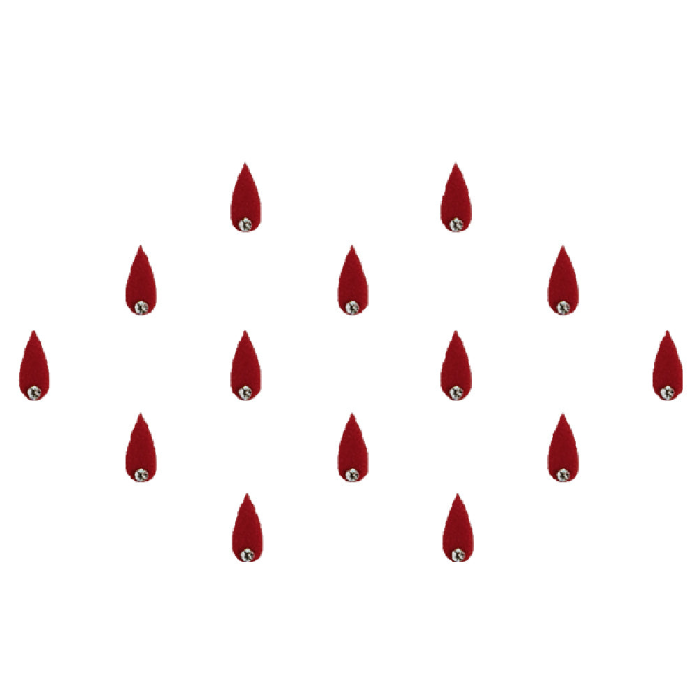 Comet Busters® Maroon Designer Classic Bindis – Handcrafted, Reusable, Skin-Safe Indian Forehead Stickers for Women