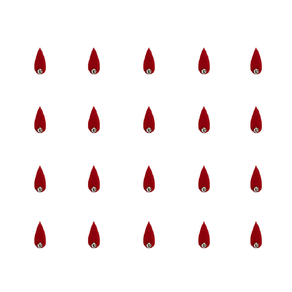 Comet Busters® Maroon Designer Classic Bindis – Handcrafted, Reusable, Skin-Safe Indian Forehead Stickers for Women