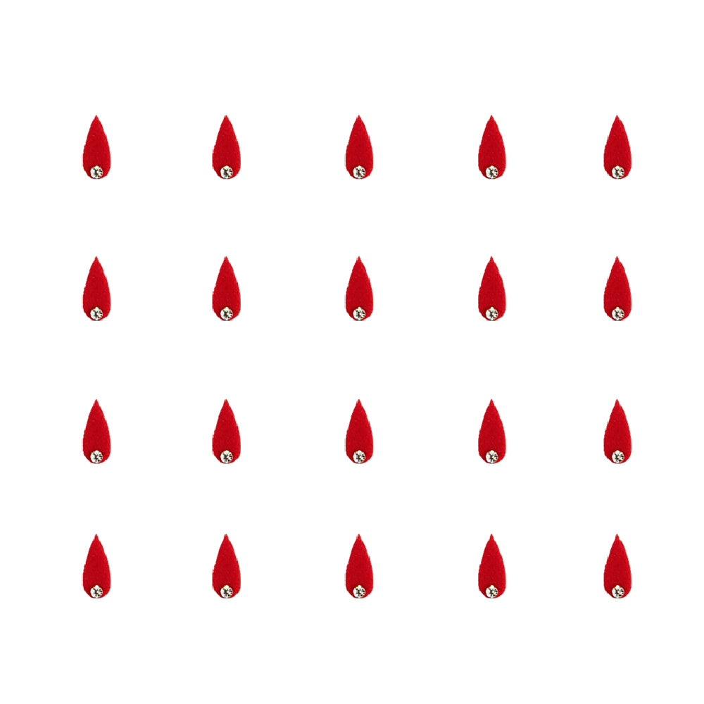 Comet Busters® Red Designer Classic Bindis – Handcrafted, Reusable, Skin-Safe Indian Forehead Stickers for Women